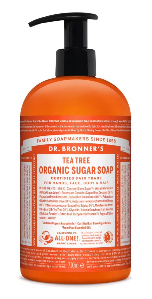 Dr. Bronner's - Tea Tree Organic Sugar Soap 709 ml på KICKS.se