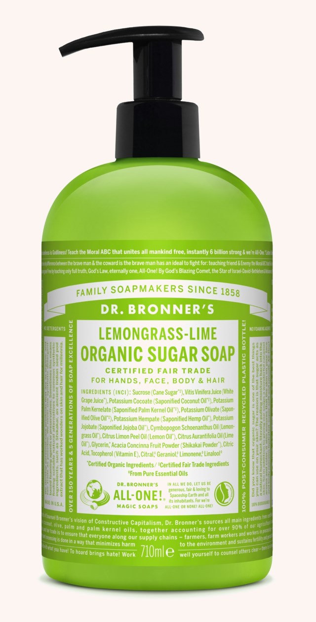 Lemongrass Lime Organic Sugar Soap 709 ml Lemongrass Lime Organic Sugar Soap 709 ml