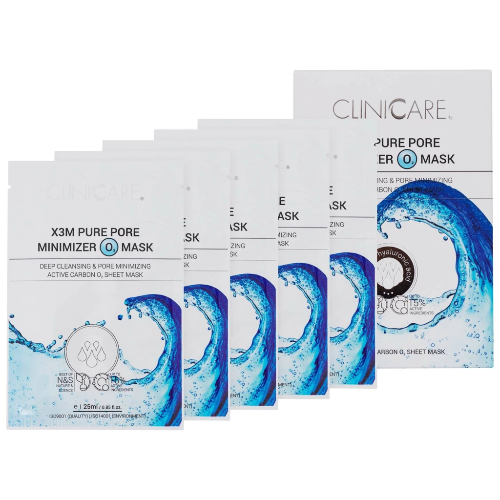 CLINICCARE - X3M PURE PORE Minimizer Mask 5-pack 5 pcs på KICKS.se