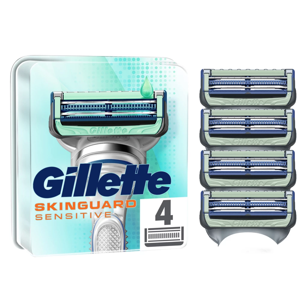 Gillette - Skinguard Sensitive Razor Blades 4 Pack på KICKS.se