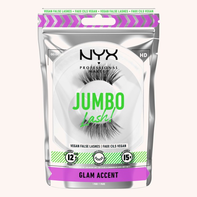 Jumbo Lash! Vegan False Lashes 6 Glam Accent Jumbo Lash! Vegan False Lashes 6 Glam Accent