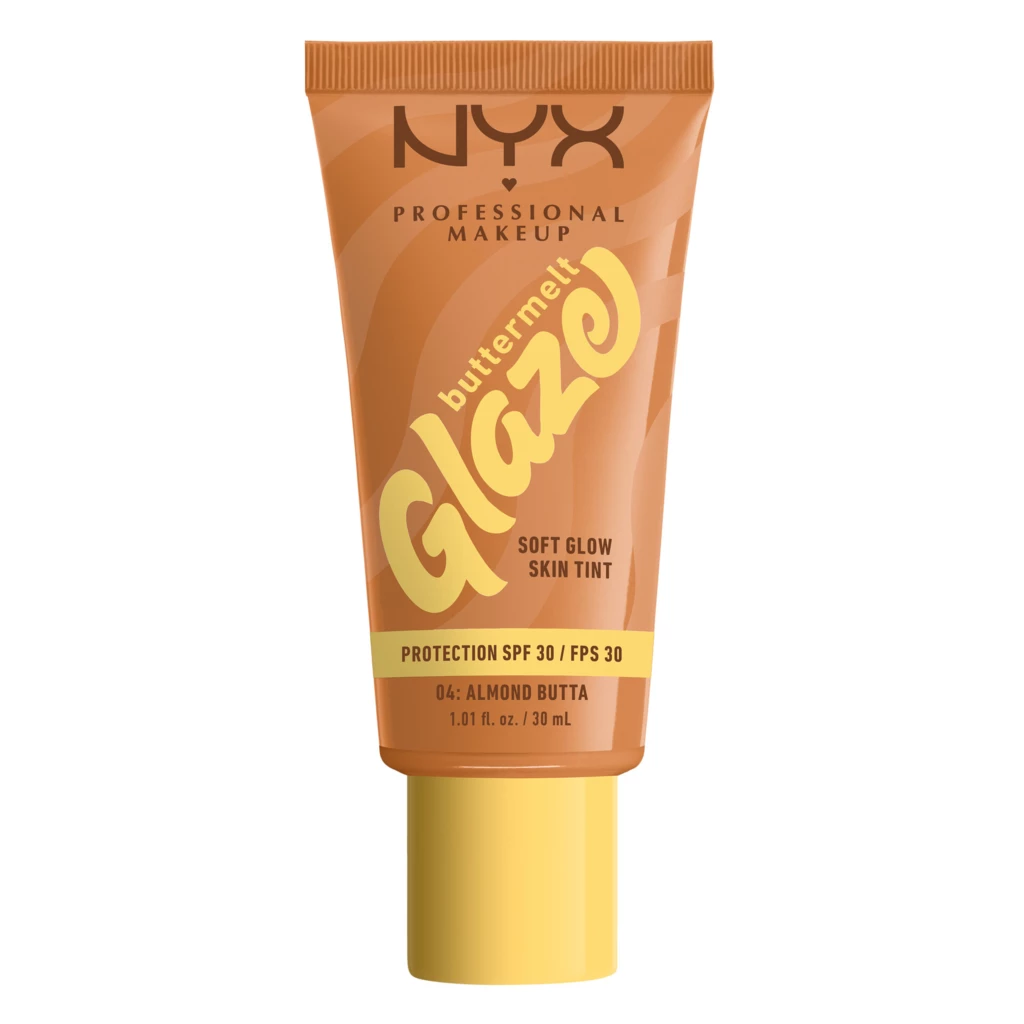NYX Professional Makeup Buttermelt Glaze Skin Tint SPF30 Foundation 04 Almond Butta - 30 ml