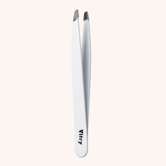 Tweezers Slant Ends White Tweezers Slant Ends White