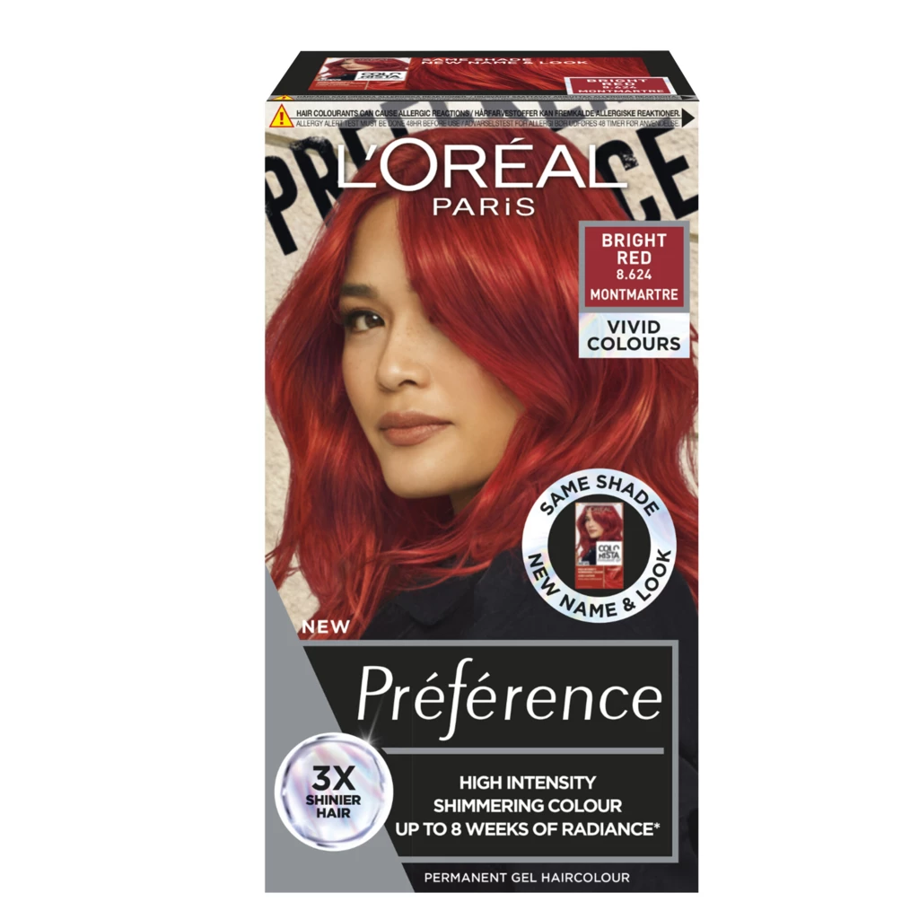 L'Oréal Paris - Préférence Vivids 8.624 Bright Red på KICKS.no