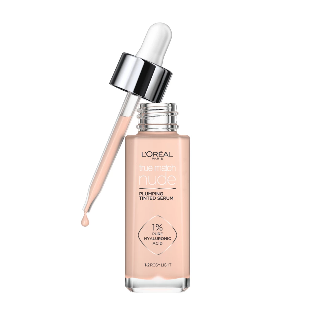 L'Oréal Paris - True Match Nude Plumping Tinted Serum Foundation 1-2 Rosy Lightosoitteessa Kicks.fi