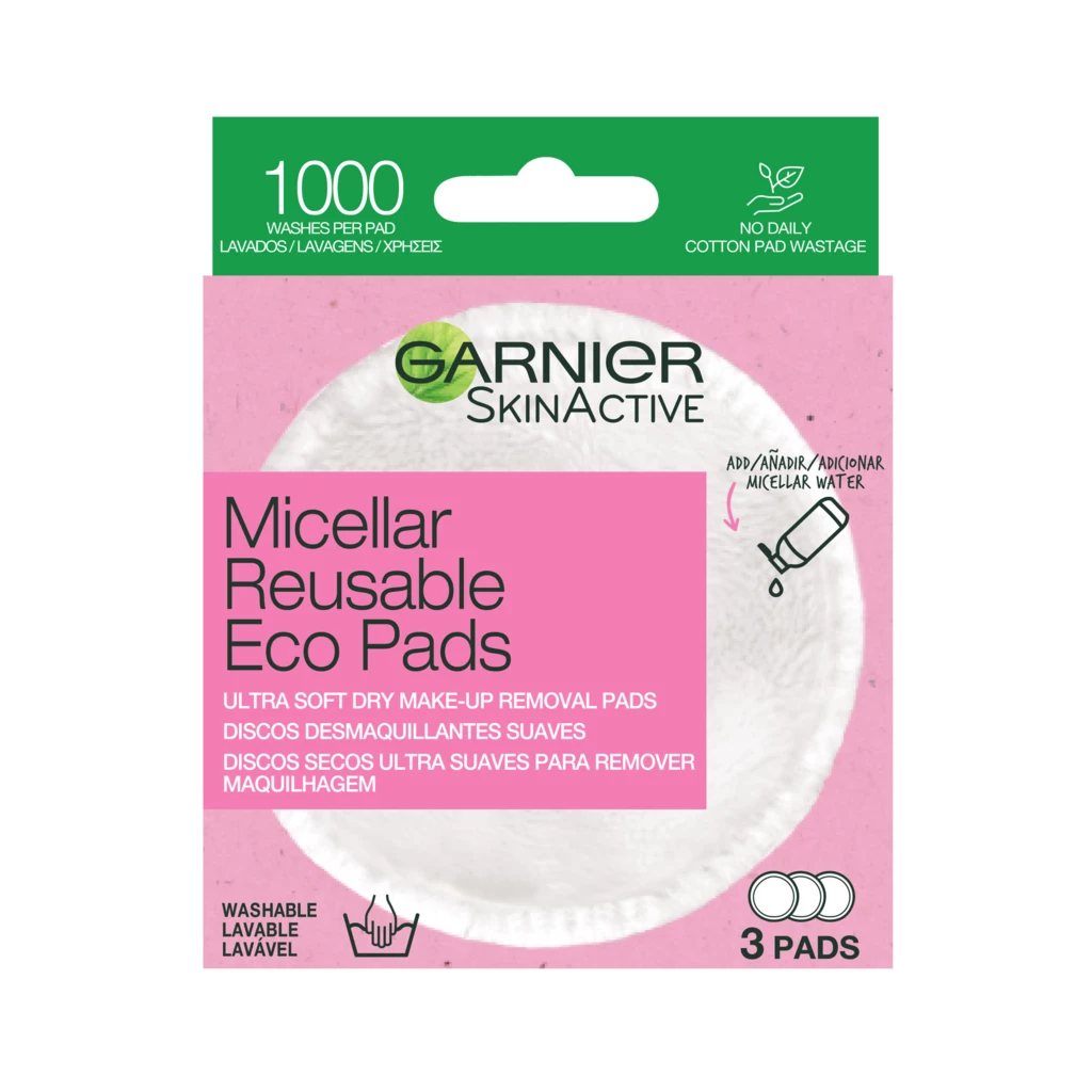 Garnier - Skin Active Micellar Reusable Eco Pads 3 pcs på KICKS.no