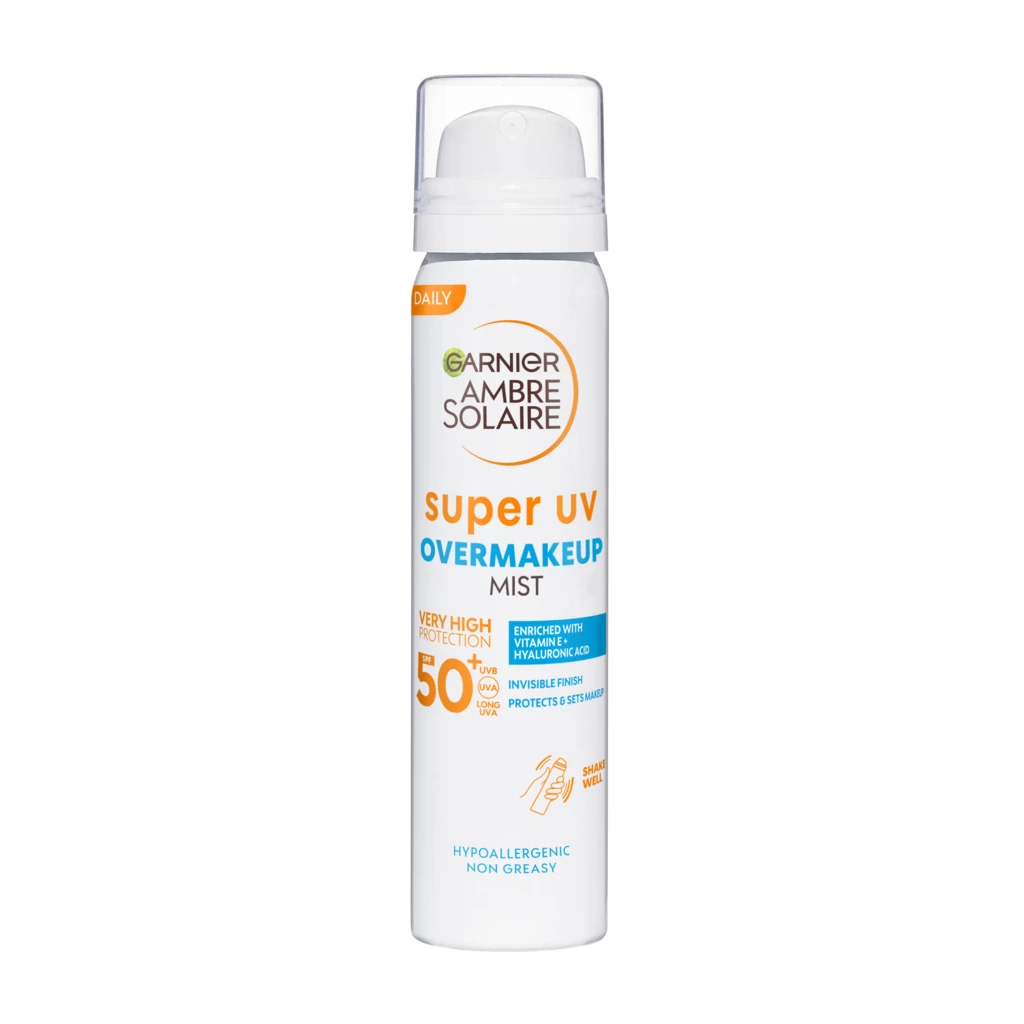 Garnier - Ambre Solaire Super UV Over Makeup Mist With Hyaluronic Acid SPF50+ 75 ml på KICKS.se