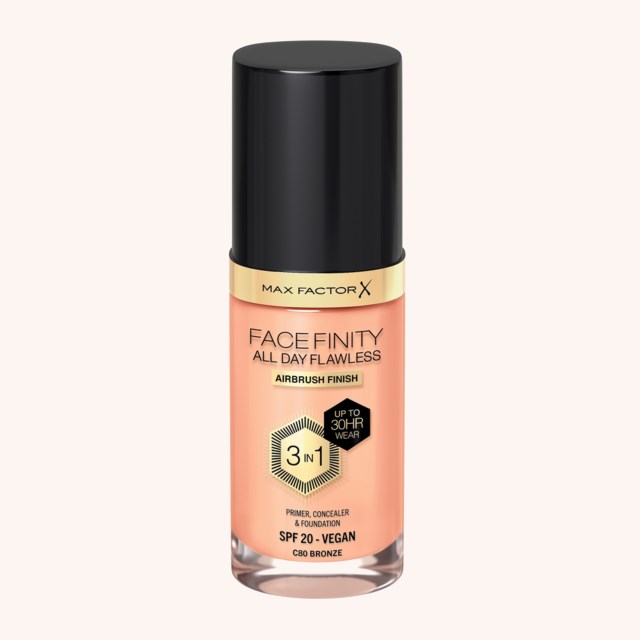 Facefinity All Day Flawless 3-In-1 Foundation 80 Bronze Facefinity All Day Flawless 3-In-1 Foundation 80 Bronze