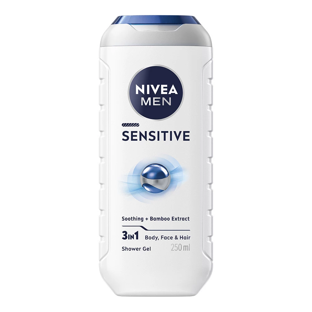 NIVEA - Sensitive Shower Gel For Men 252 ml på KICKS.se