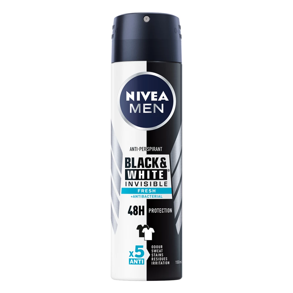 NIVEA - Black & White Fresh Spray 150 ml på KICKS.se