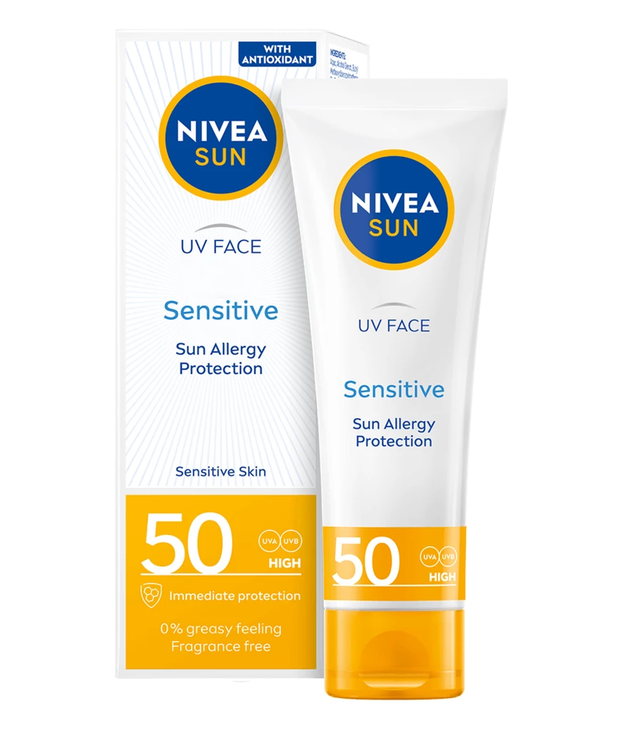 NIVEA - UV Face Sensitive Cream SPF 50 50 ml på KICKS.se