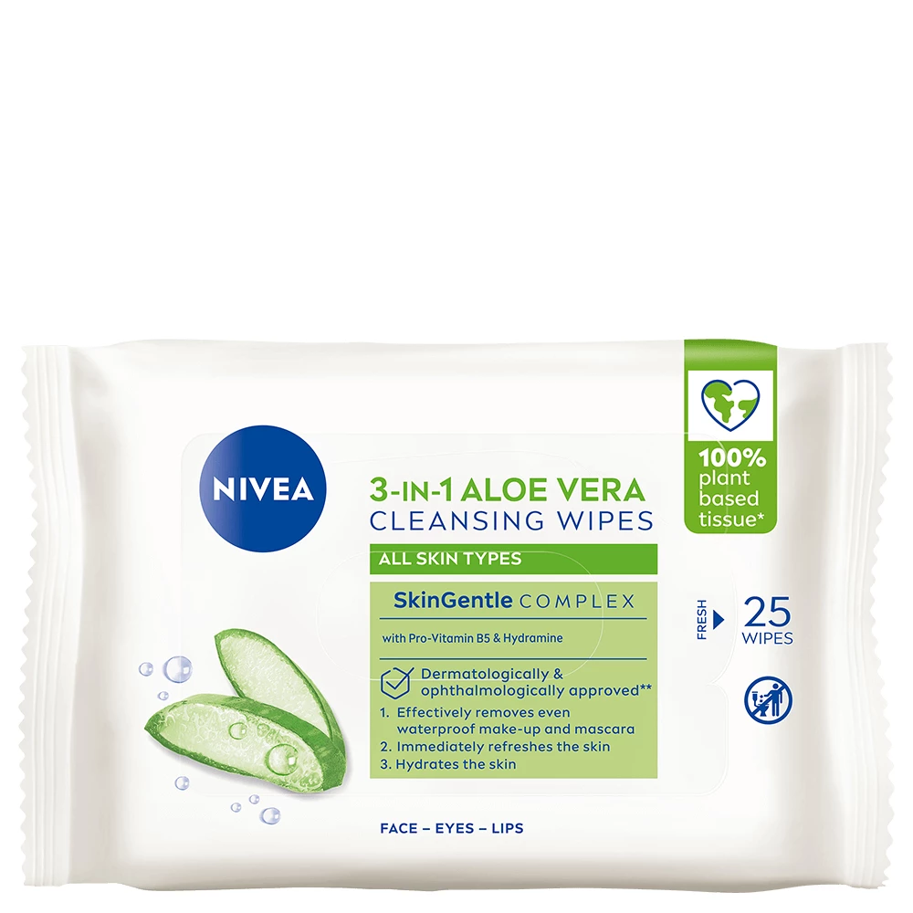 NIVEA - Naturally Good Cleansing Wipes 25 pcsosoitteessa Kicks.fi
