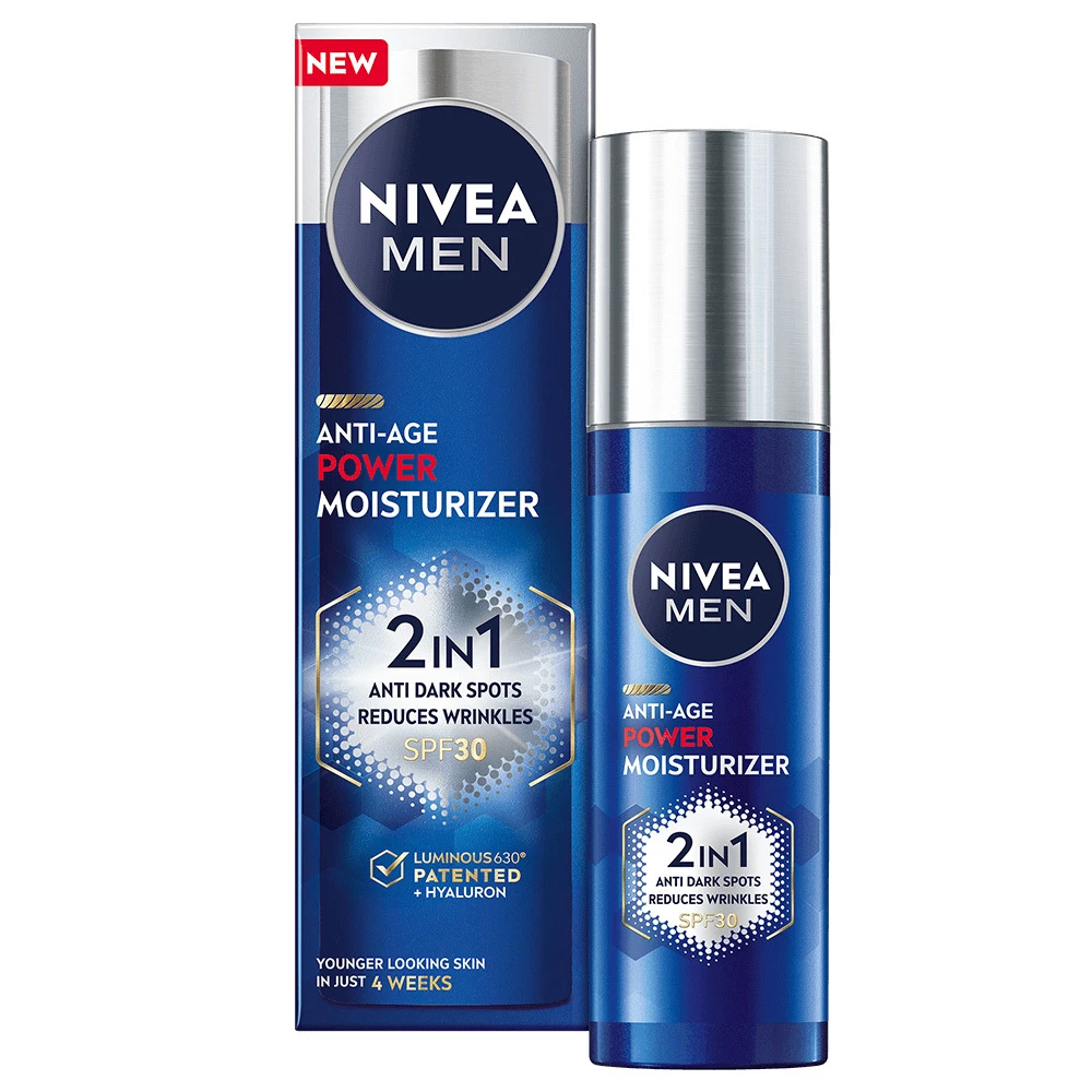 NIVEA - Luminous Anti-Age Power 2in1 Moisturiser SPF30 50 ml på KICKS.no