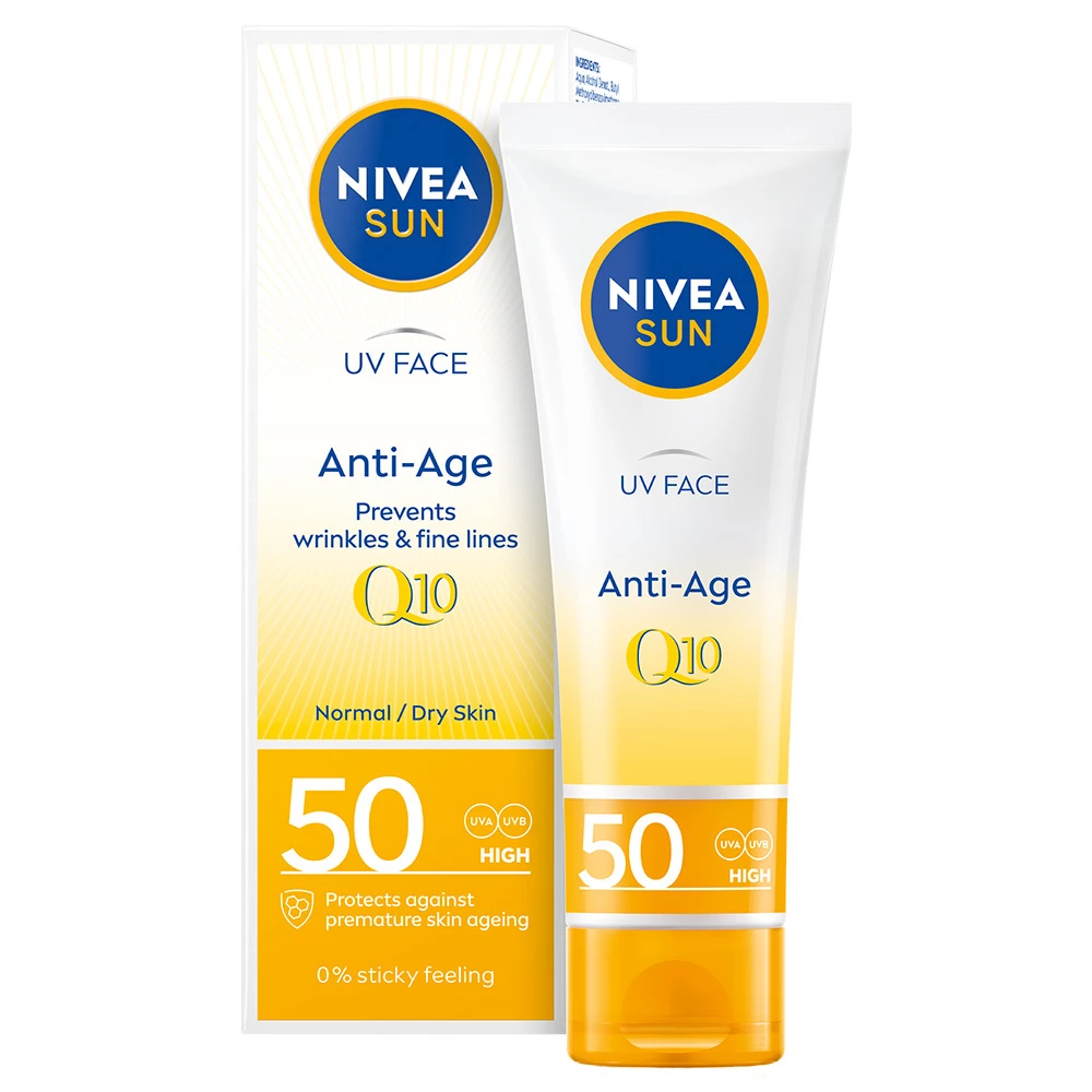 NIVEA - UV Face Anti Age Q10 Cream SPF50 50 ml på KICKS.se