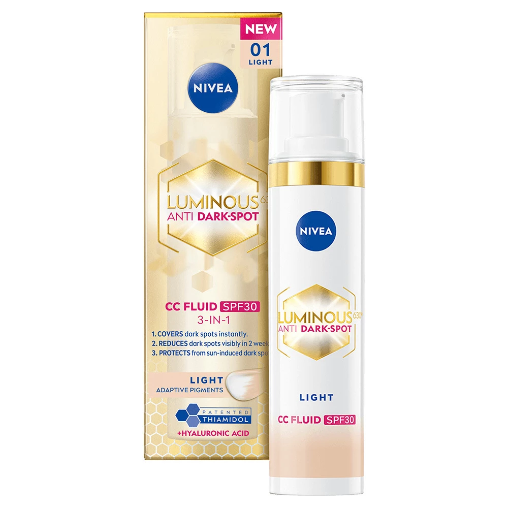 NIVEA - Luminous630 Anti Dark-Spot CC Fluid 3-in-1 Light på KICKS.no