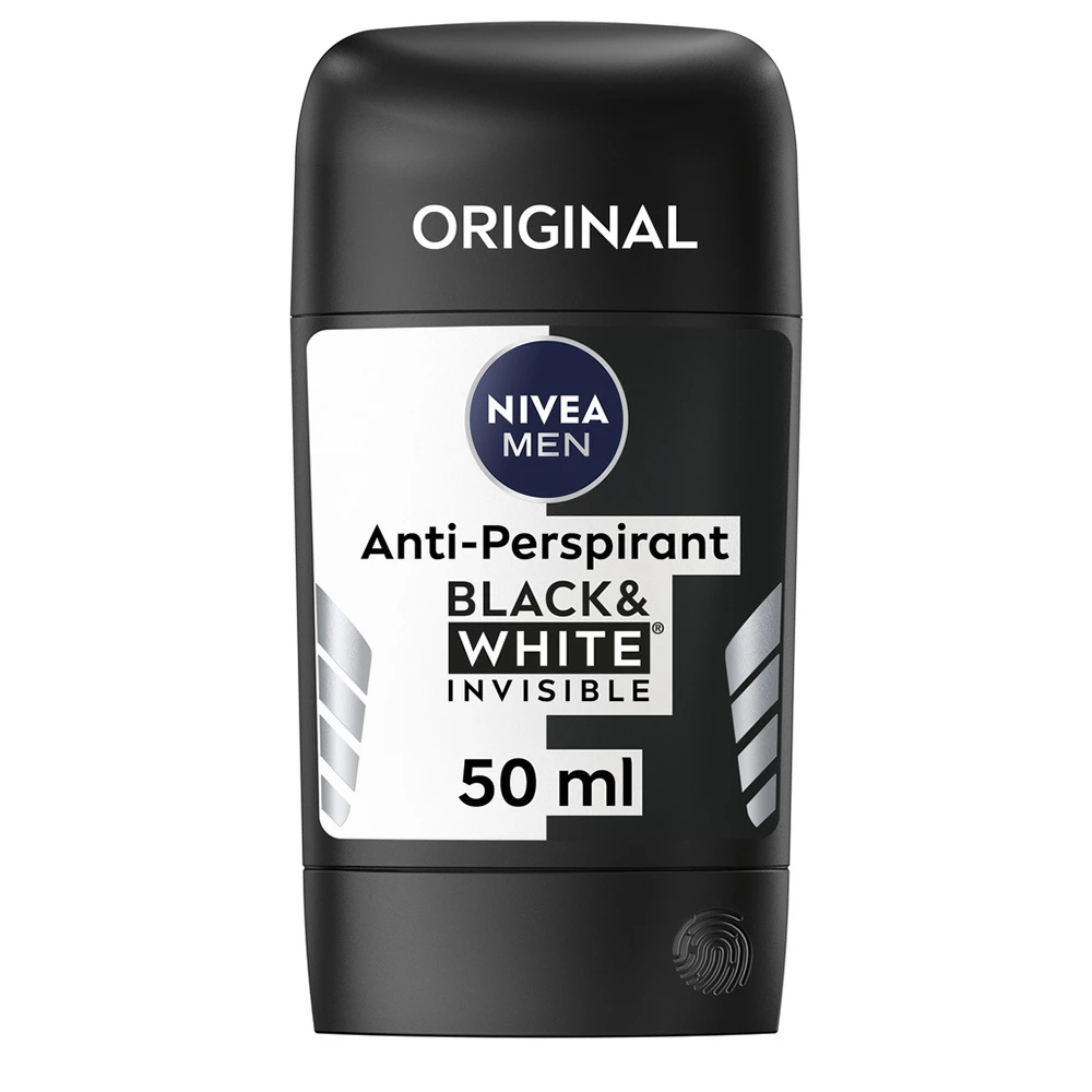 NIVEA - Black & White Deodorant Stick For Men 50 mlosoitteessa Kicks.fi