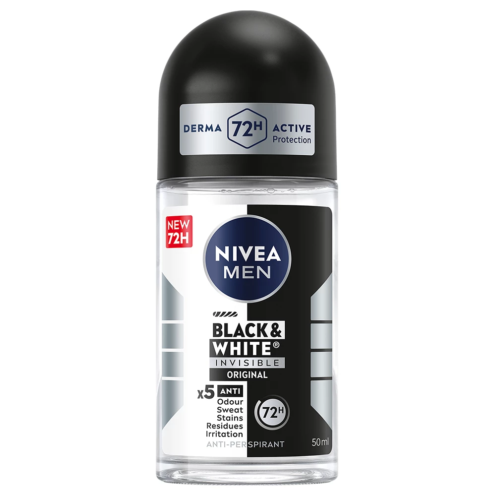 NIVEA - Black & White Original Roll On For Men 50 ml på KICKS.se
