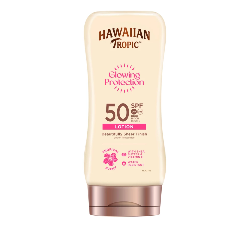 Hawaiian Tropic - Glowing Protection Lotion SPF50 180 mlosoitteessa Kicks.fi