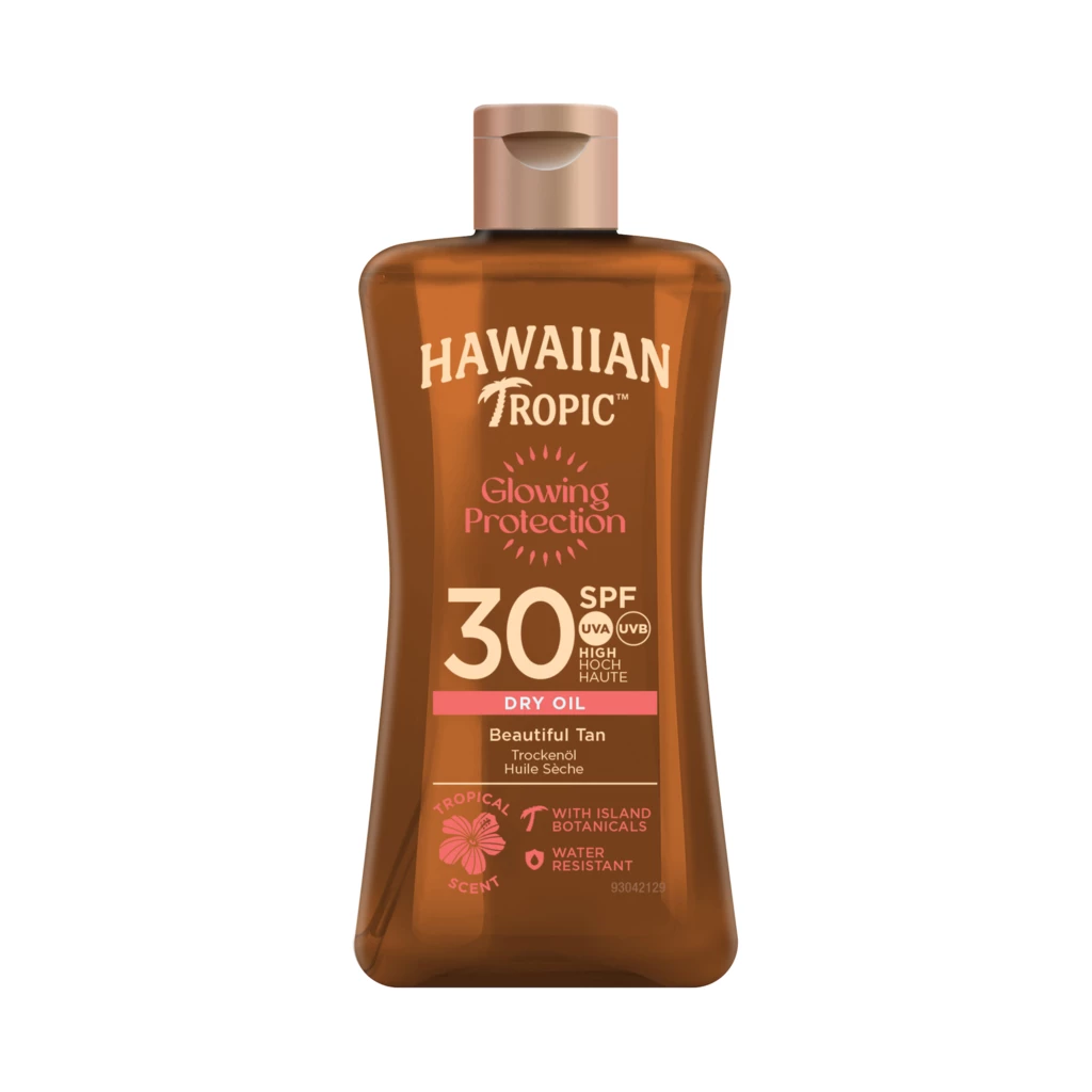 Hawaiian Tropic - Glowing Protection Dry Oil SPF30 100 mlosoitteessa Kicks.fi