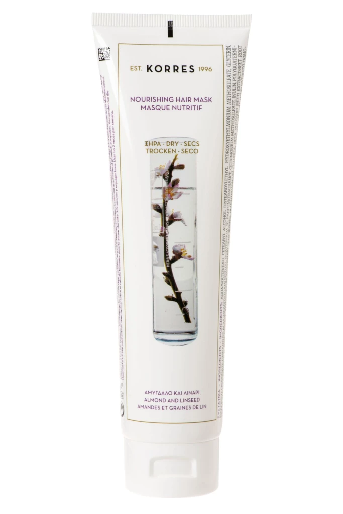 Korres - Almond Oil + Linseed Hair Mask For Dry & Damaged Hair 125 ml på KICKS.se