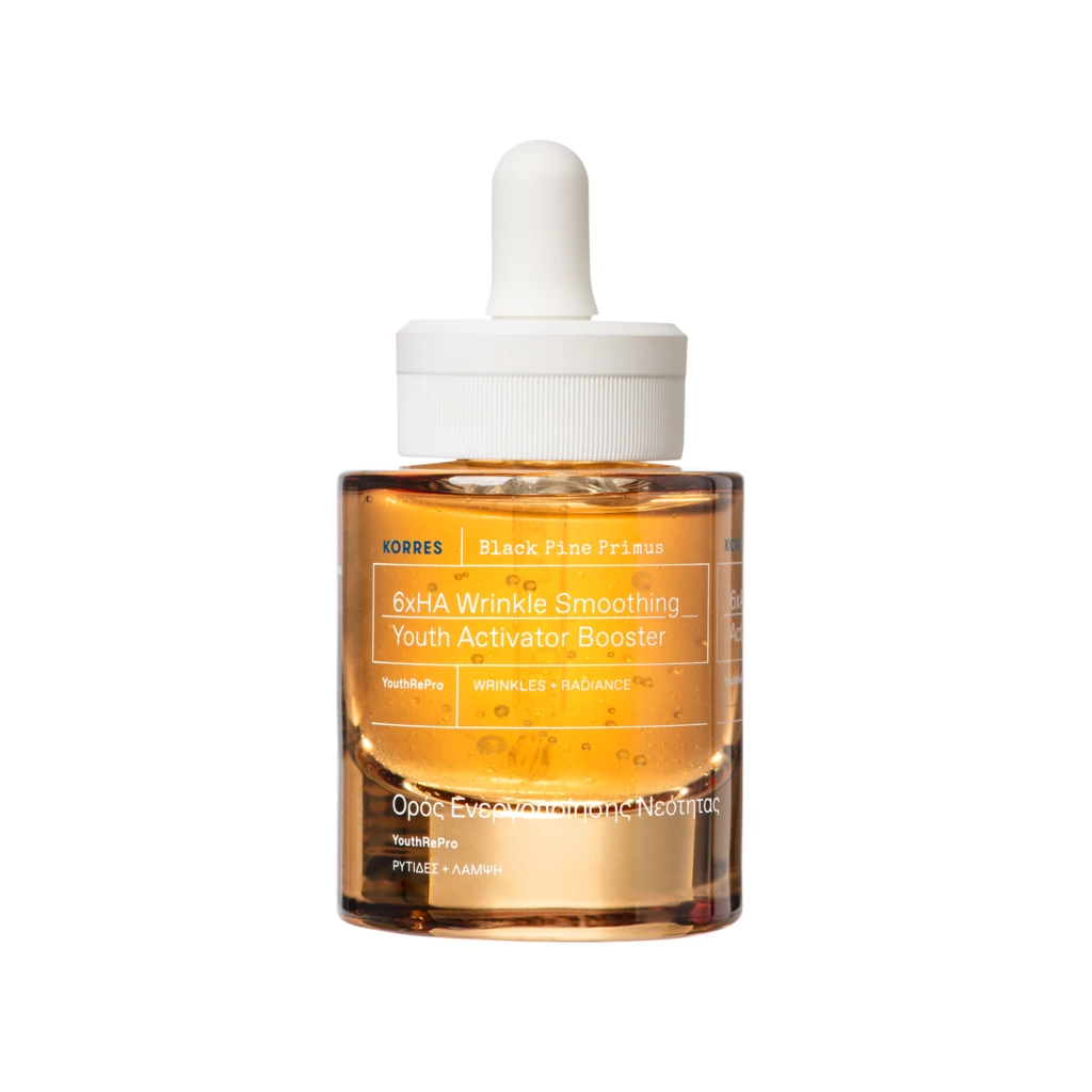Korres - Black Pine Primus 6xHA Wrinkle Smoothing Youth Activator Booster Serum 30 ml på KICKS.se