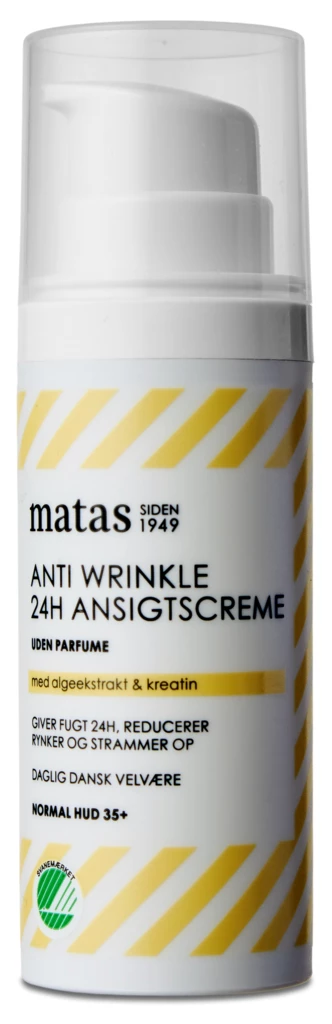 MATAS STRIBER - Anti Wrinkle 24H Face Cream For Normal Skin Fragrance Free 50 ml på KICKS.no