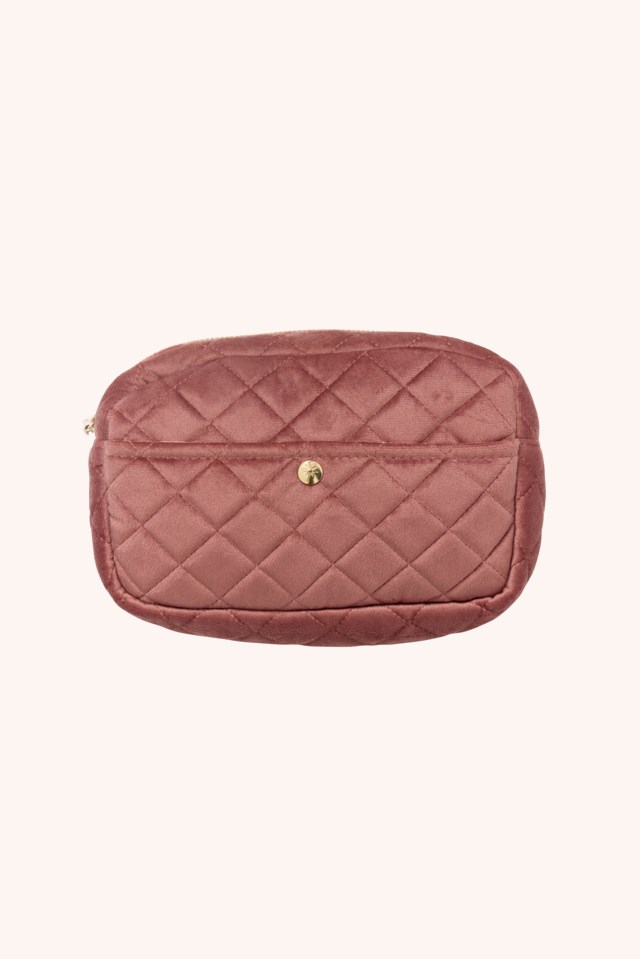Beauty Bag Medium Vintage Rose Velvet