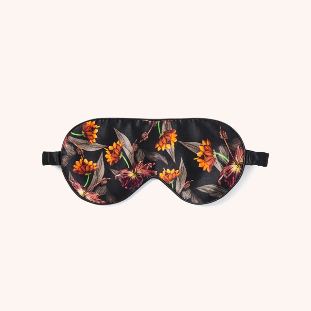Sleeping Mask 100% Mulberry Silk Black Hibiscus Sleeping Mask 100% Mulberry Silk Black Hibiscus