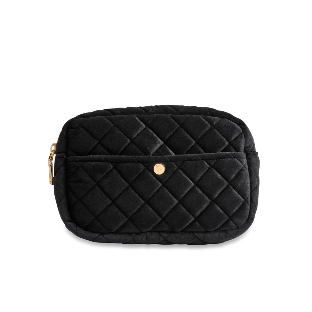 Fan Palm - Beauty Bag Medium Black Velvet på KICKS.no