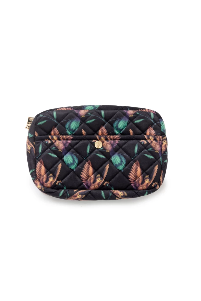 Fan Palm - Beauty Bag Medium Black Hummingbird Velvet på KICKS.no