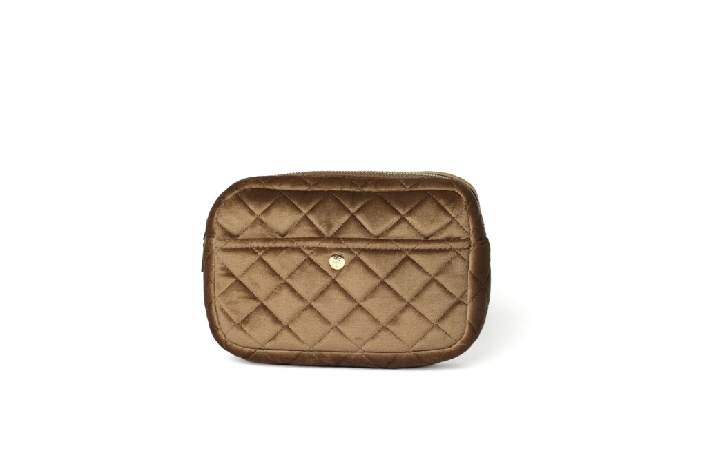 Fan Palm - Beauty Bag Medium Hazelnut Velvet på KICKS.no