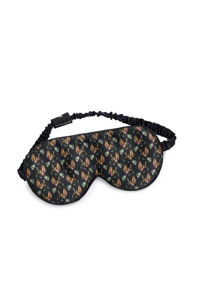 Fan Palm - Sleeping Mask 100% Mulberry Silk Black Hummingbird på KICKS.se