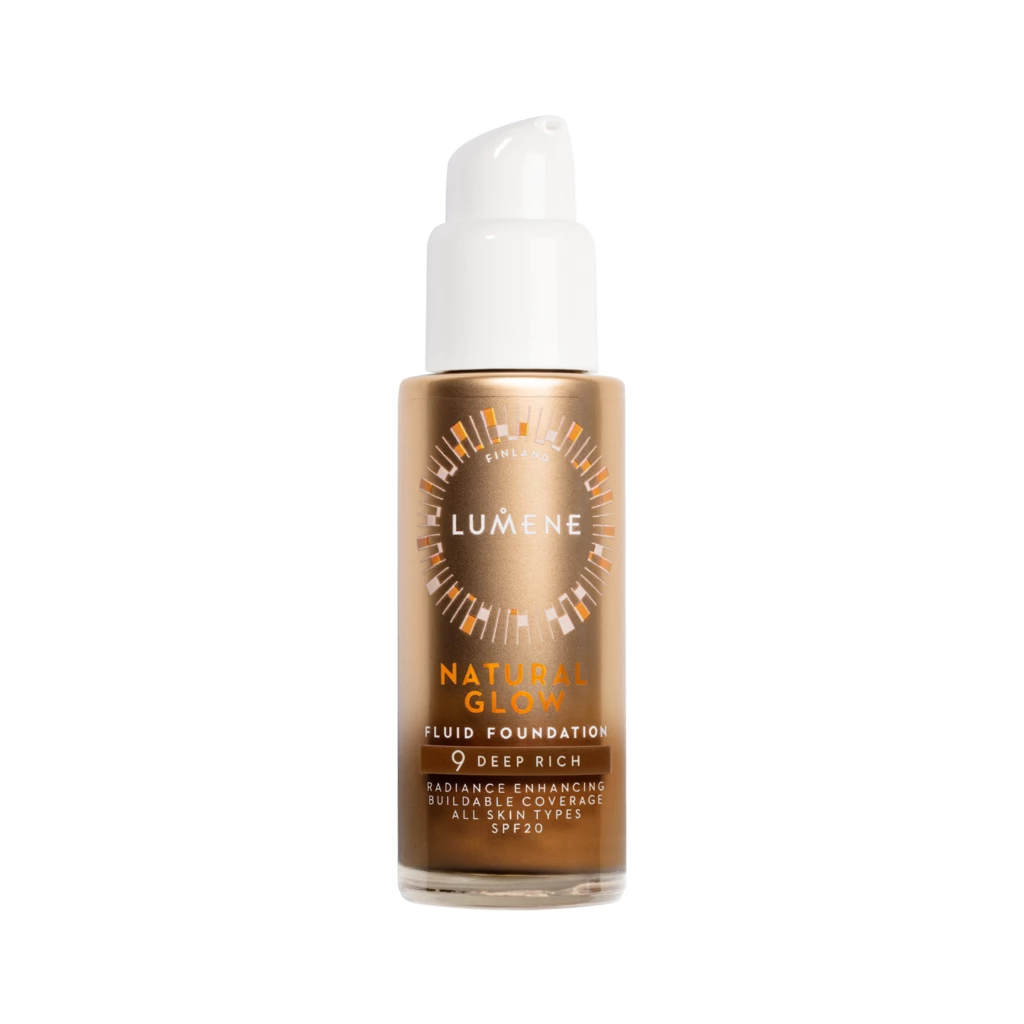 Lumene - Natural Glow Fluid Foundation 9 Deep Rich på KICKS.se