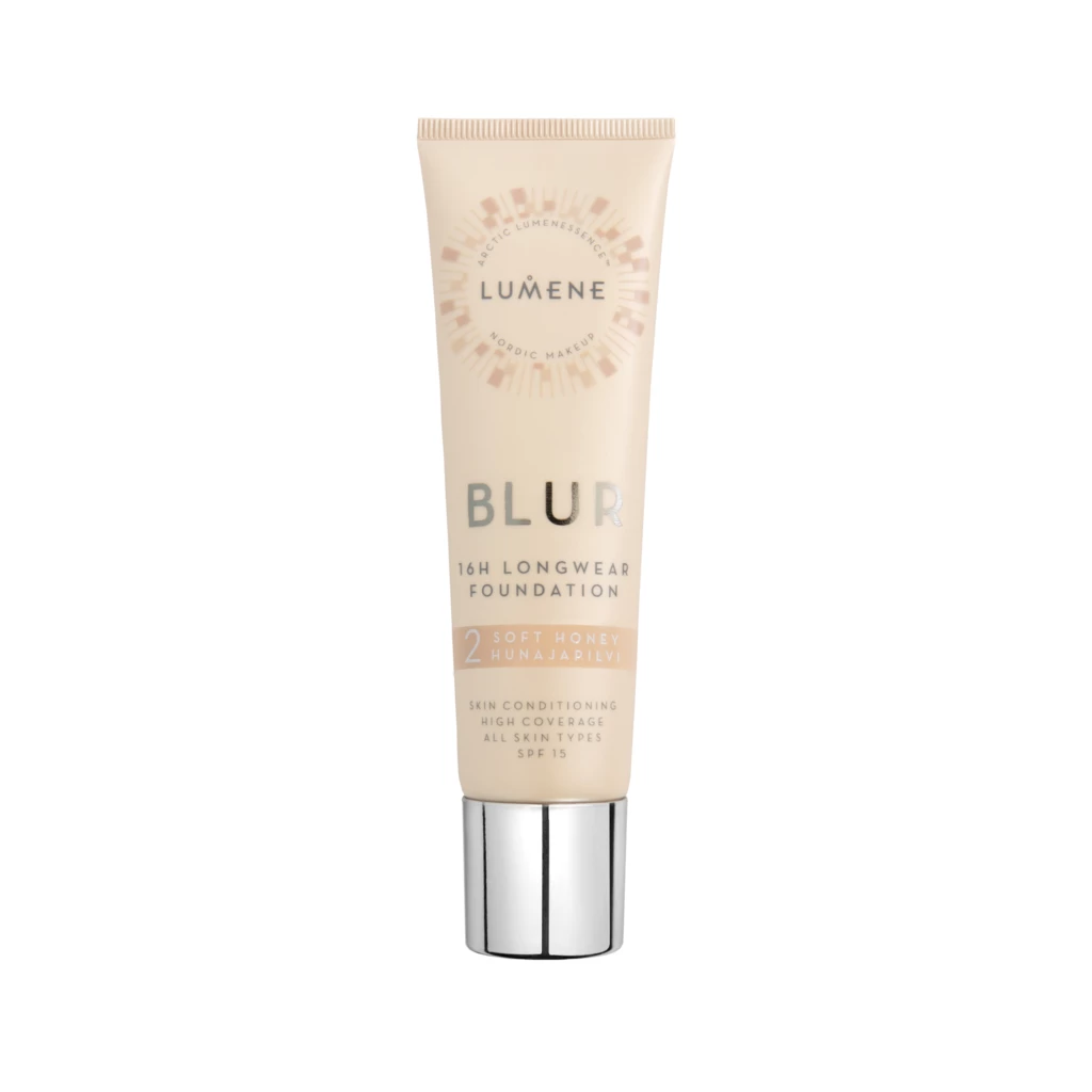Lumene - Blur 16H Longwear SPF15 Foundation 2 Soft Honey på KICKS.no
