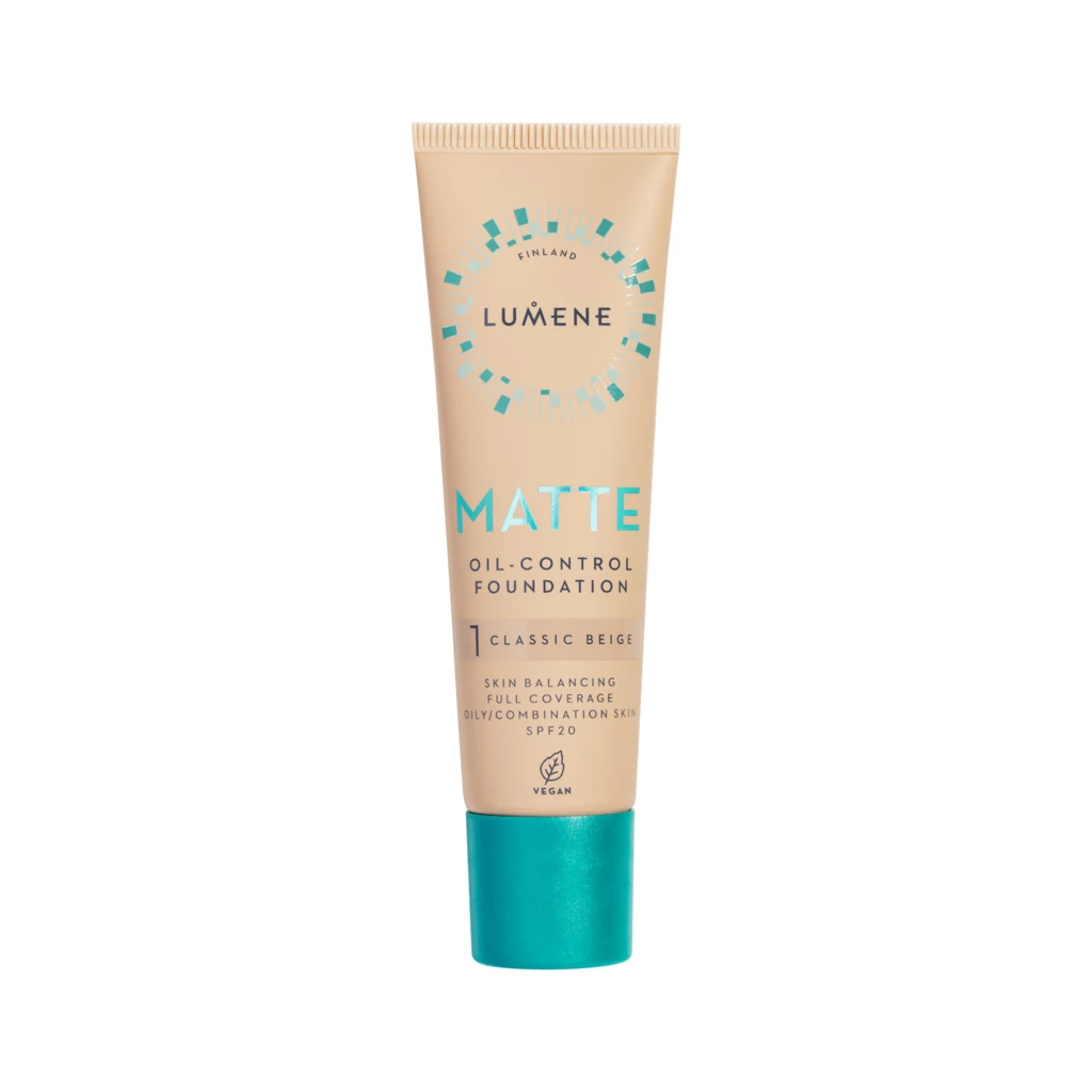 Lumene - Matte Oil-Control Foundation SPF20 1 Classic Beige på KICKS.se