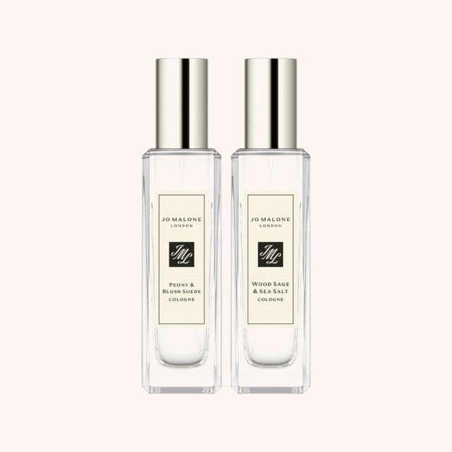 Peony & Blush Suede + Wood Sage & Sea Salt Cologne Scent Pairing Duo 2 x 30 ml Peony & Blush Suede + Wood Sage & Sea Salt Cologne Scent Pairing Duo 2 x 30 ml