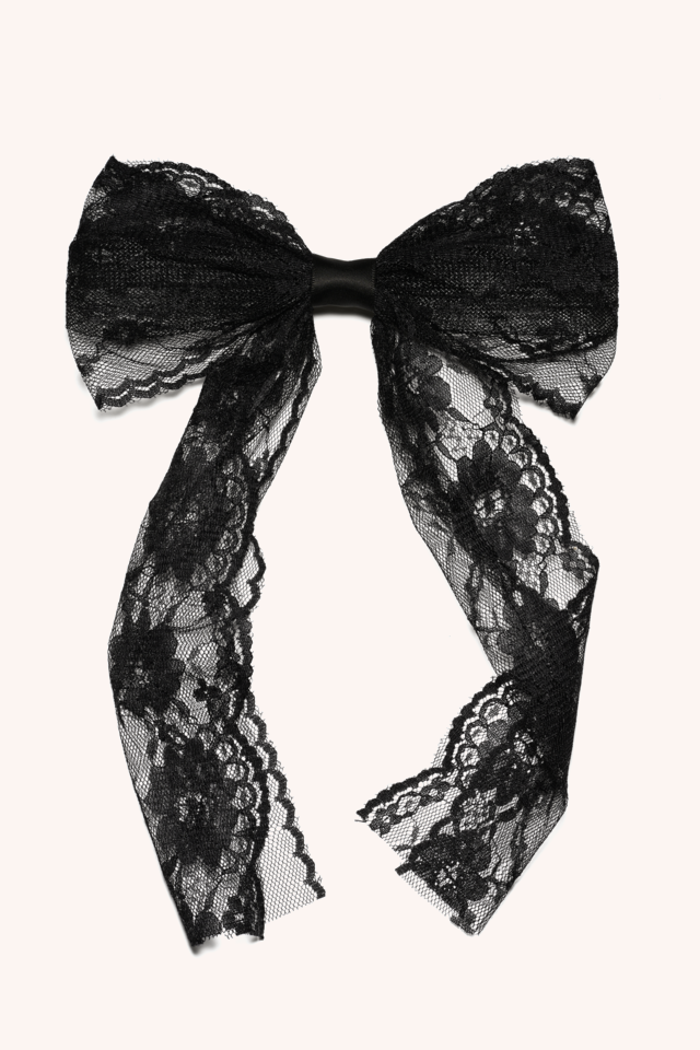 Lace Bow Black Lace Bow Black