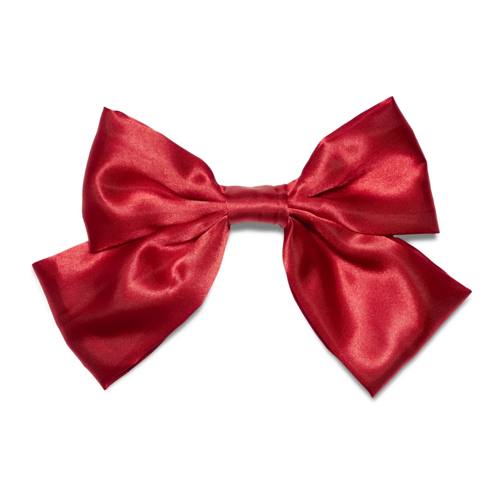 KICKS Beauty - Hair Clip with Bow Red Satin på KICKS.no