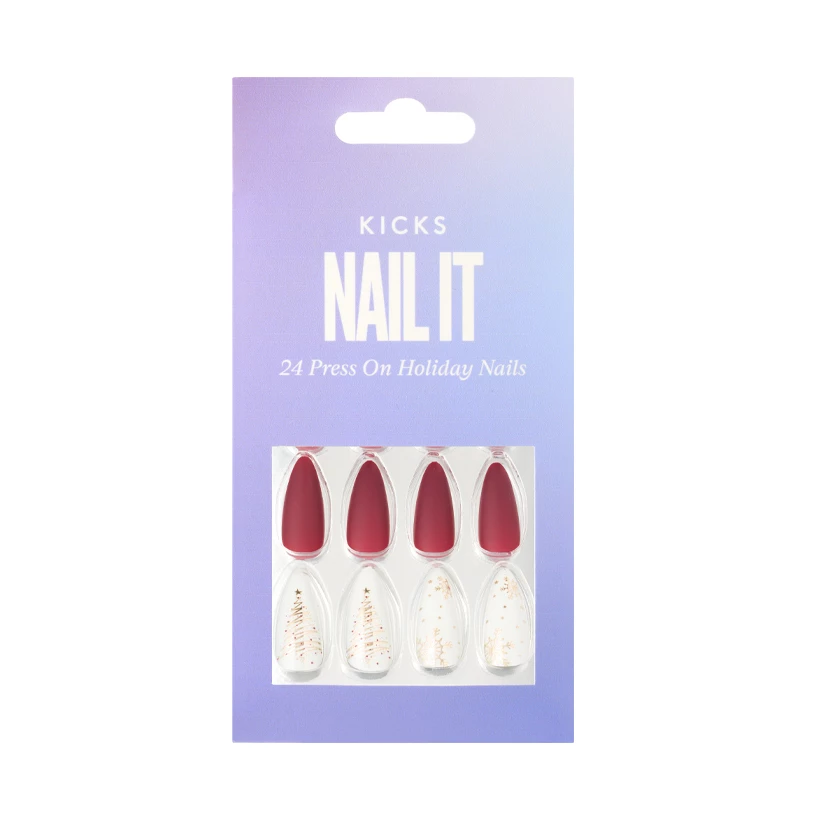KICKS Beauty - Press On Nails Xmas White/Red på KICKS.se
