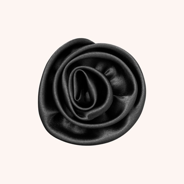Flower Clip And Pin Black