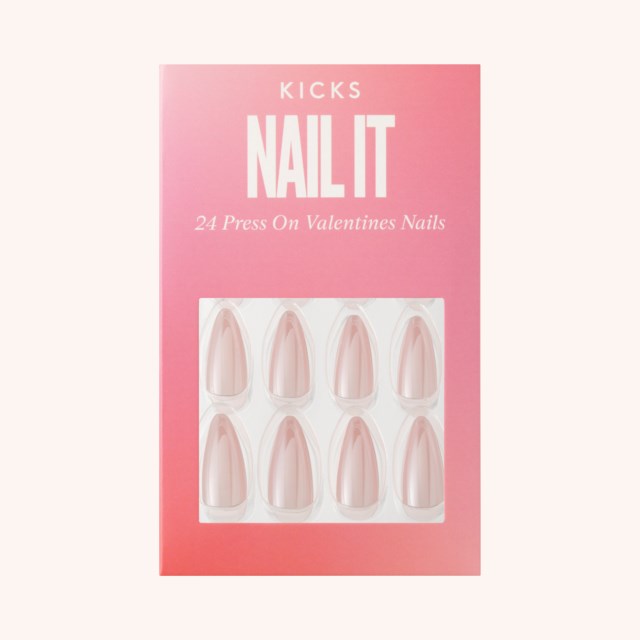 Press On Nails Valentines Pink Glaze Press On Nails Valentines Pink Glaze