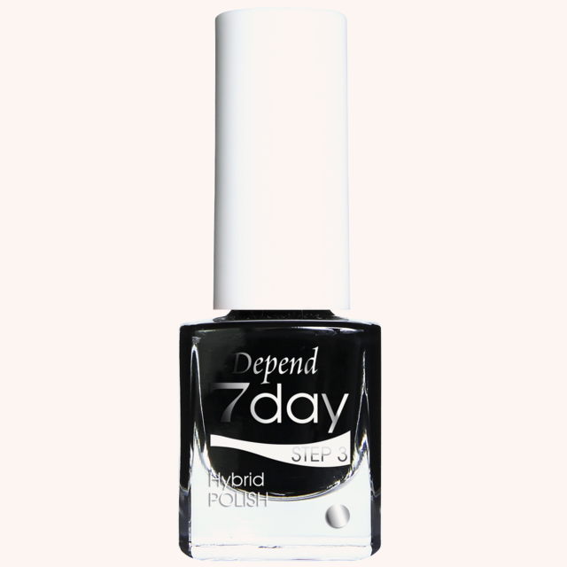7 Day Hybrid Nail Polish Goth Black 7 Day Hybrid Nail Polish Goth Black