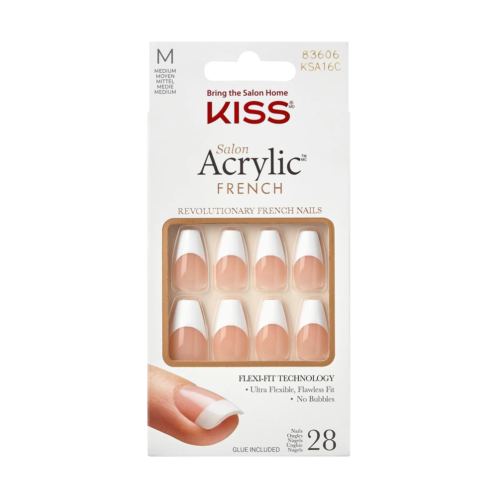 Kiss - Acrylic French Color - Je T'aime 28 pcs på KICKS.no