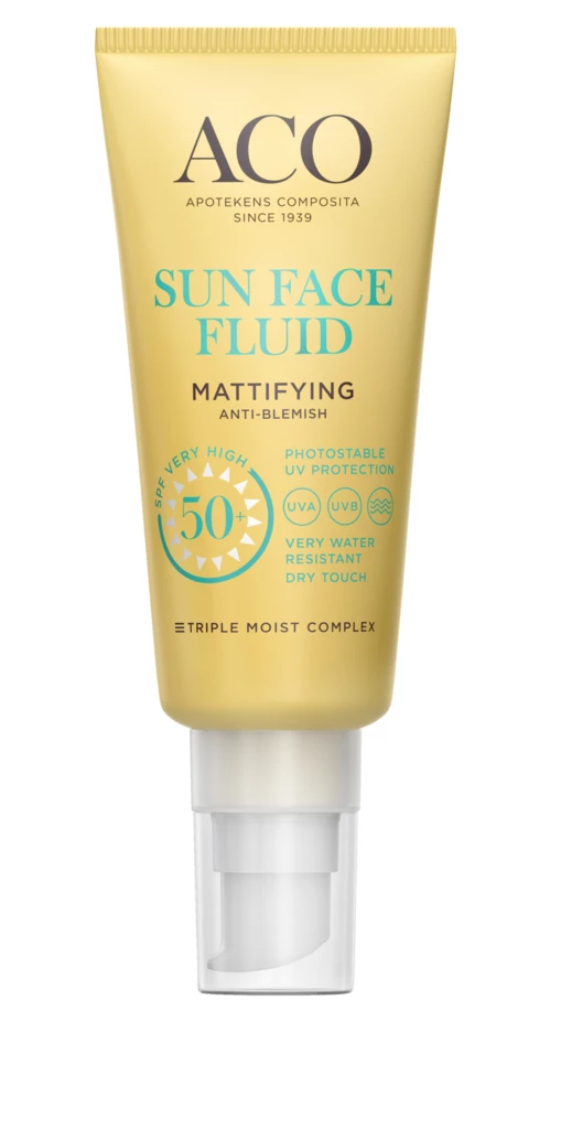 ACO - Sun Face Mattifying Fluid SPF50+ 40 ml på KICKS.se