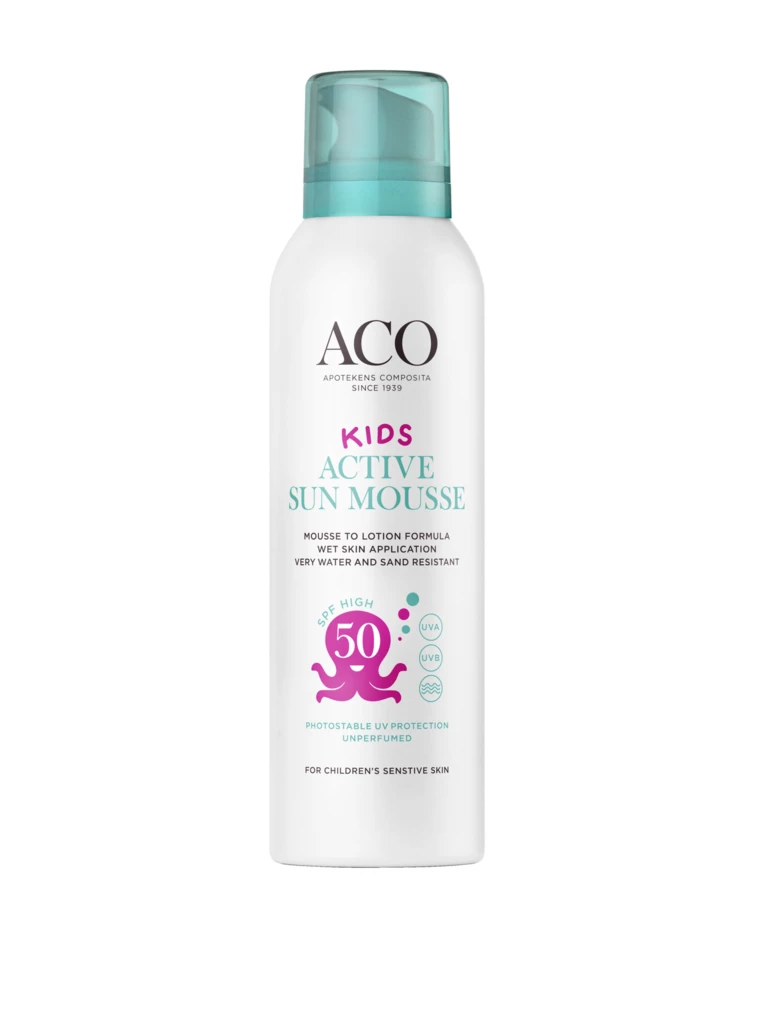 ACO - Sun Kids Active Mousse SPF50 150 ml på KICKS.se