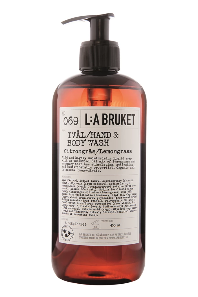 L:a Bruket - 069 Hand & Body Wash Lemongrass 450 ml på KICKS.no