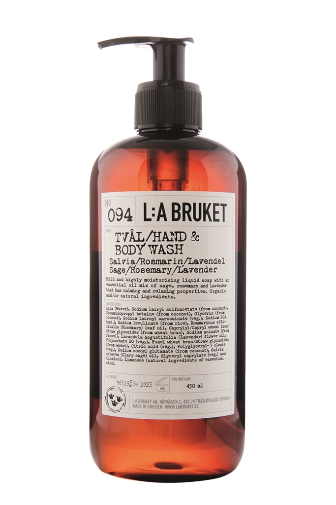 L:a Bruket - 094 Hand & Body Wash Sage/Rosemary/Lavender 450 ml på KICKS.se