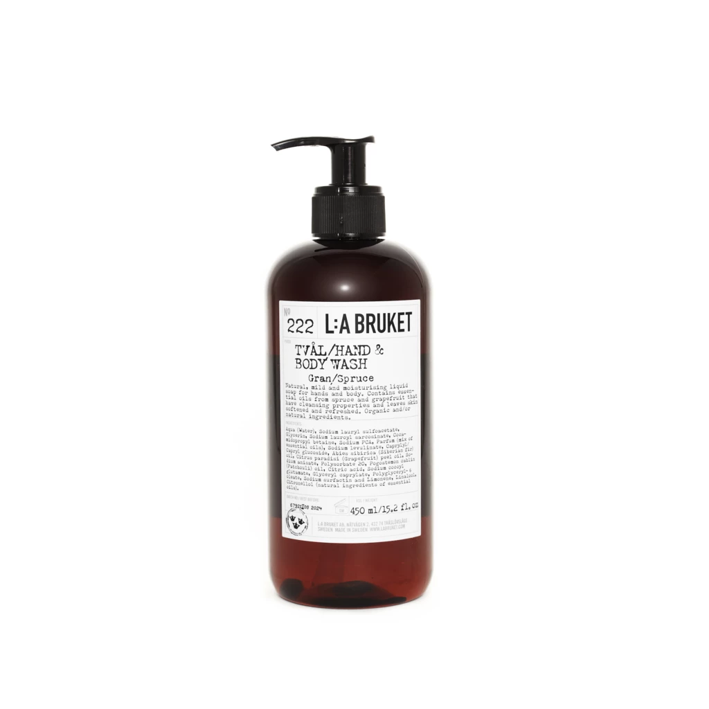 L:a Bruket - 222 Hand & Body Wash Spruce 450 mlosoitteessa Kicks.fi