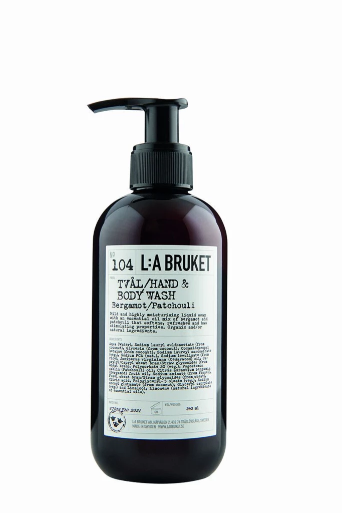 L:a Bruket - 104 Hand & Body Wash Bergamot/Patchouli 240 ml på KICKS.se