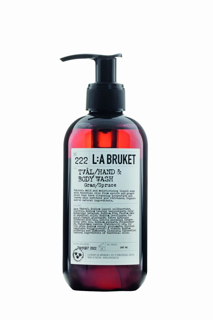 L:a Bruket - 222 Hand & Body Wash Spruce 240 ml på KICKS.no